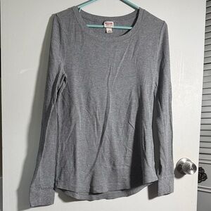 Mossimo Supply Co. Heather Gray Long Sleeve Tee